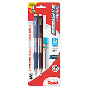 Twist-Erase EXPRESS Mechanical Pencil, 0.7 mm, 2 per Set