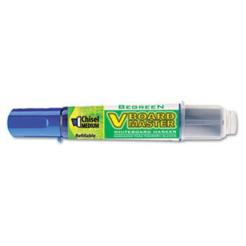 BeGreen Dry Erase Marker, Blue Ink, Chisel