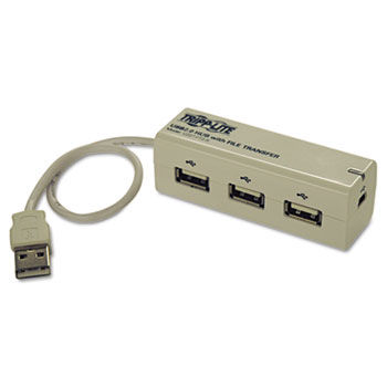 U227-FT3-R 3-Port USB 2.0 Hub with built-in File Transfer Capability