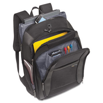 Sterling 16"" CheckFast Backpack, 13 3/4 x 6 1/2 x 17 3/4, Black