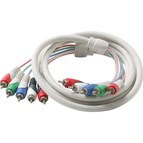 6' Ivory RCA Component Audio/Video Mini Cable