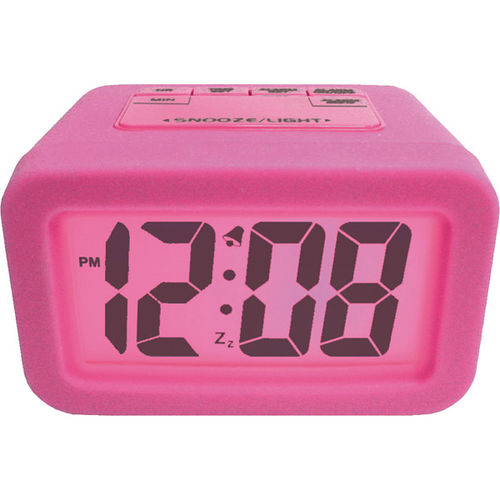 Pink 1.25"" LCD Alarm Clock