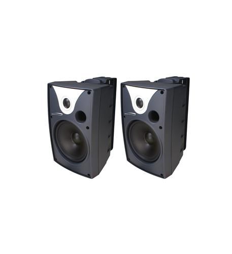 6in Outdoor Speaker Black and Trans. Pair