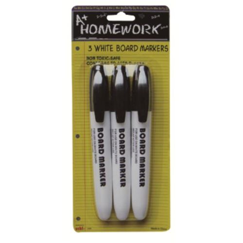 Dry Erase Markers - Black - 3 Pack Case Pack 48