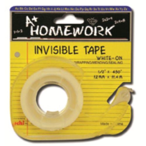 Invisible Tape .50"" x 450"" with Dispenser Case Pack 72