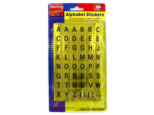 Alphabet stickers