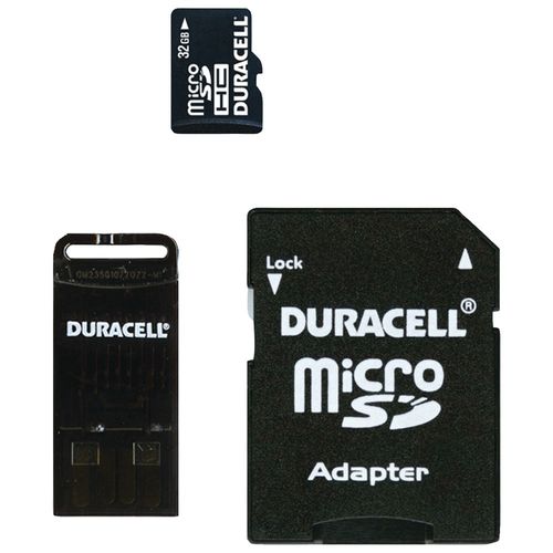 DURACELL DU-3IN1-32G-C Class 4 microSD(TM) Card with Universal Adapter (32GB)