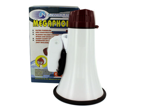 Compact megaphone with speak and music switch