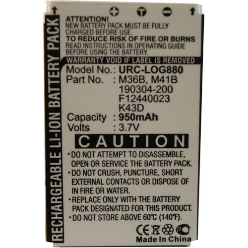 Replacement Battery for Harmony 880 Remote