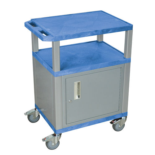 Luxor Blue Cart 34"" With Gray Tuffy Cabinet