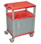 Luxor Red Cart 34"" With Gray Tuffy Cabinet