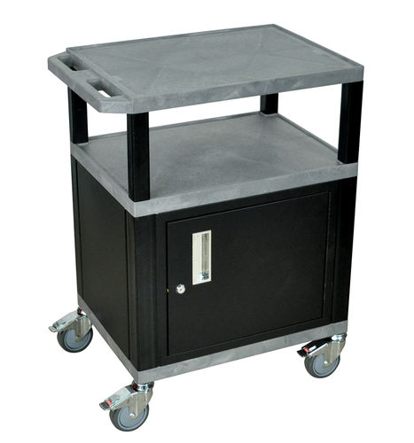 Luxor Gray Cart 34"" With Black Tuffy Cabinet