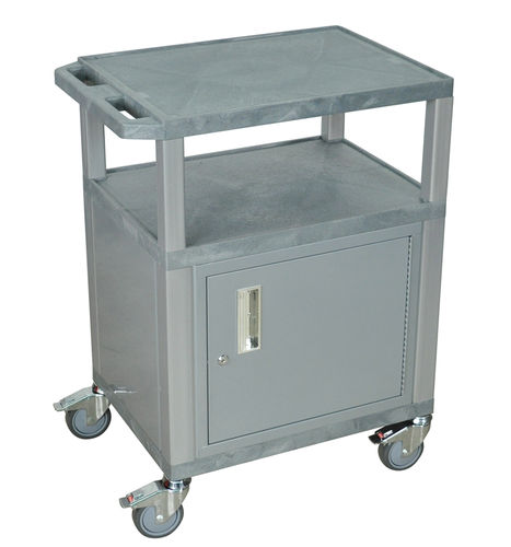 Luxor Gray Cart 34"" With Gray Tuffy Cabinet