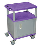 Luxor Purple Cart 34"" With Gray Tuffy Cabinet