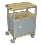 Luxor Tan Cart 34"" With Gray Tuffy Cabinet