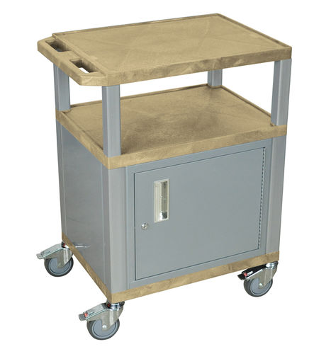 Luxor Tan Cart 34"" With Gray Tuffy Cabinet