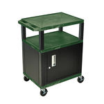 Luxor Hunter Green Cart 34"" With Black Tuffy Cabinet