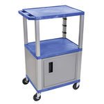 Luxor Blue Cart 42"" With Gray Tuffy Cabinet