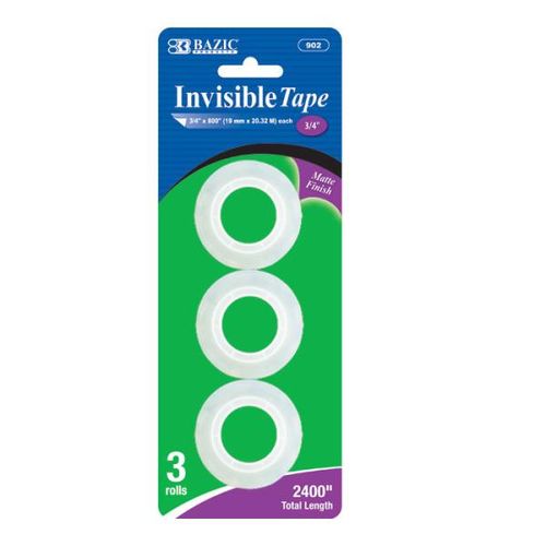 BAZIC 3/4"" x 800"" Invisible Tape Refill (3/Pack) Case Pack 144