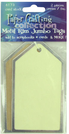 2-Pack 2""x4"" Metal Rim Tags Case Pack 30