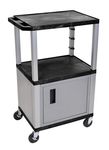 Luxor Black Cart 42"" With Gray Tuffy Cabinet