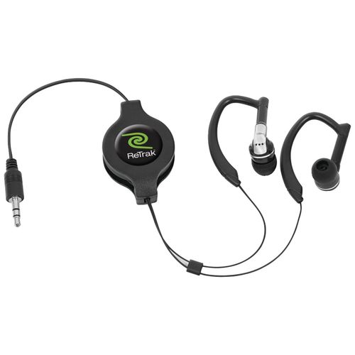 RETRAK_EMERGE ETAUDIOWRP Retractable Ear-Wrap Stereo Earphones