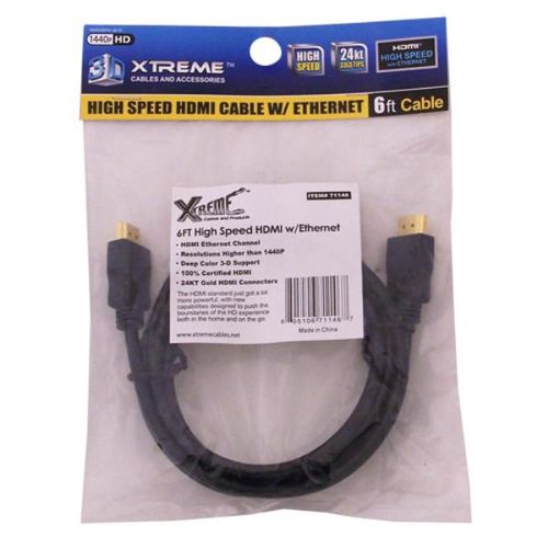 Xtreme 6ft High Speed HDMI Cable w/ Ethernet