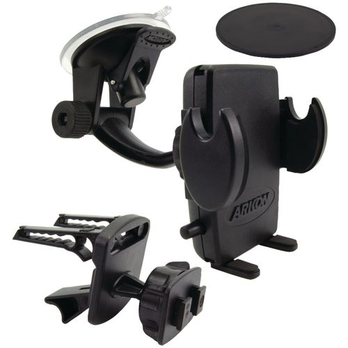 ARKON SM410 Travelmount(R) Windshield/Dashboard/Removable Air Vent Mount with Mega Grip Smartphone Holder