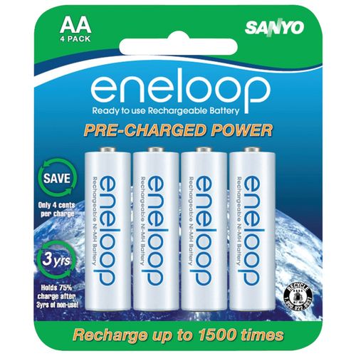 SANYO SEC-HR3U4BPN eneloop Battery Blister Pack (AA; 4 pk)