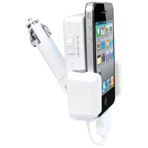 IESSENTIALS MP-Q88U iPhone(R)/iPod(R) 3-In-1 FM Transmitter Cradle