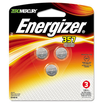 Watch/Electronic Battery, SilvOx, 357, 1.5V, MercFree, 3/Pk