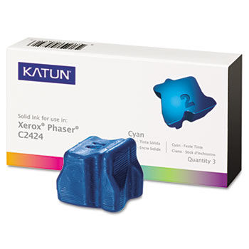 KAT37975 C2424 Compatible, 108R00660 Solid Ink, 3400 Yield, 3/Box, Cyan