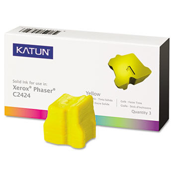 KAT37977 C2424 Compatible, 108R00662 Solid Ink, 3400 Yield, 3/Box, Yellow