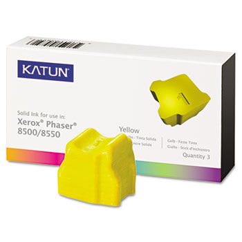 KAT37985 Phaser 8500 Compatible, 108R00671 Solid Ink, 3000 Yld, 3/Box, Yellow