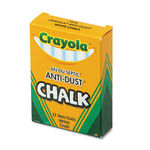 Nontoxic Anti-Dust Chalk, White, 12 Sticks/Box