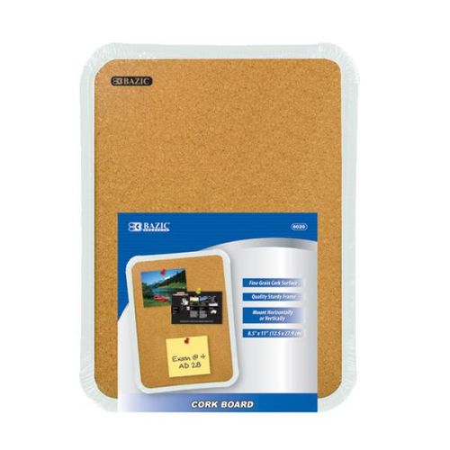 BAZIC 8.5"" X 11"" Cork Board Case Pack 72