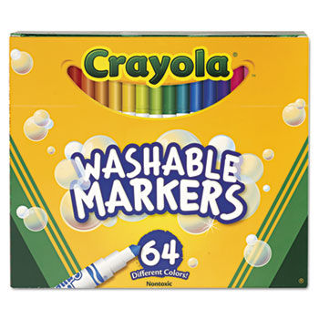 Pip-Squeaks Skinnies Washable Markers, 64 Colors, 64/Set