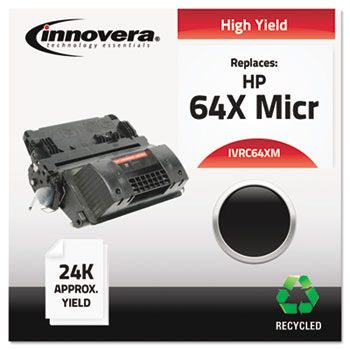 Remanufactured CC364X MICR Toner, 24000 Yield, Black