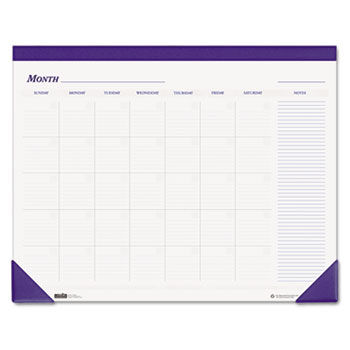 Nondated Desk Pad Calendar, 22 x 17, Blue