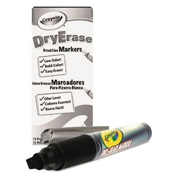 Dry Erase Marker, Chisel Tip, Black