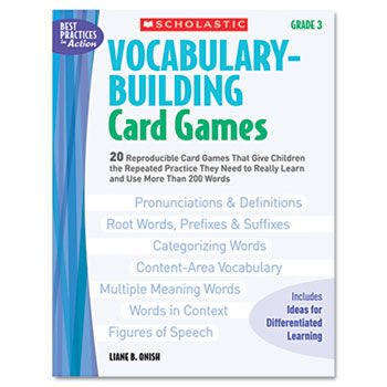 Vocabulary Building Card Games, Grade Three, 80 pages