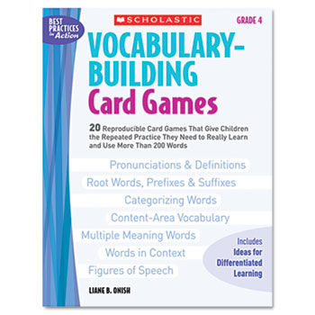 Vocabulary Building Card Games, Grade Four, 80 pages