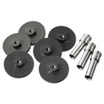 Replacement Head Punch Set, Three Heads/Five Discs, 9/32 Diameter Hole, Gray