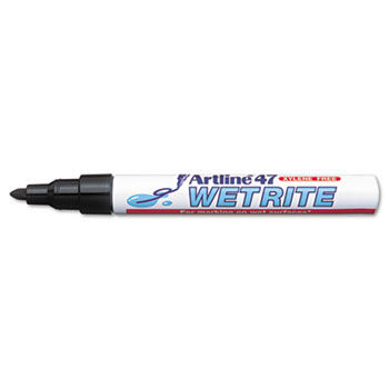 Wetrite Marker, Bullet Tip, 1.5mm, Black