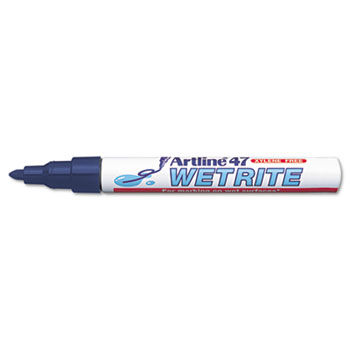 Wetrite Marker, Bullet Tip, 1.5mm, Blue