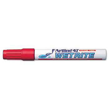 Wetrite Marker, Bullet Tip, 1.5mm, Red