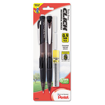 Twist-Erase CLICK Mechanical Pencil, 0.9 mm, Assorted Barrels, 2/Pk