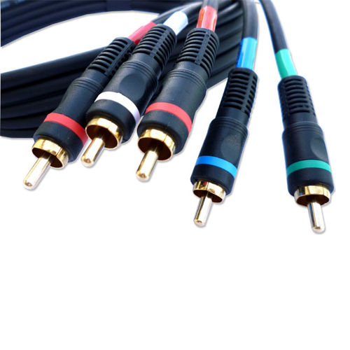 5 RCA to 5 RCA Male to Male Component Video & Audio Cable - 12 Feet - Connects Component Video & Audio Device such as VCRDVD to Component TVProjector