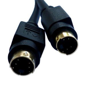 Mini Din Male - Male S-Video Cable - 6 Feet - Connects computer, DVD, etc. with S-VIDEO ""out"" to Projector or TV with S-Video ""in""