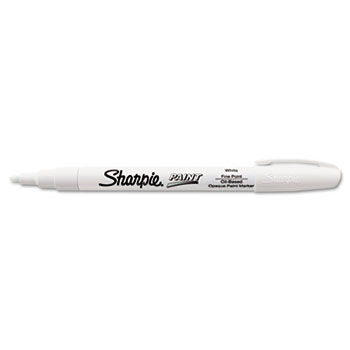 Permanent Paint Marker, Fine Point, White